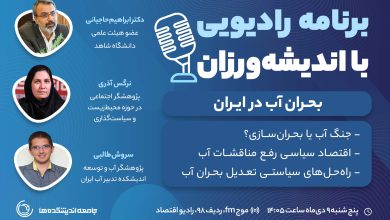 برنامه رادیویی با اندیشه ورزان: بحران آب در ایران