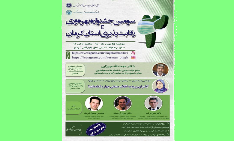 سومین جشنواره بهره وری و رقابت پذیری استان کرمان