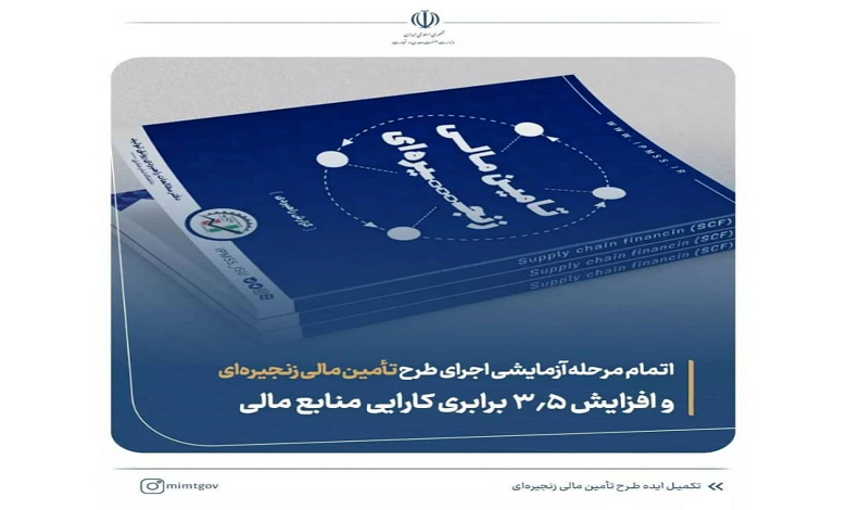 اتمام مرحله آزمایشی اجرای طرح تامین مالی زنجیره‌ ای
