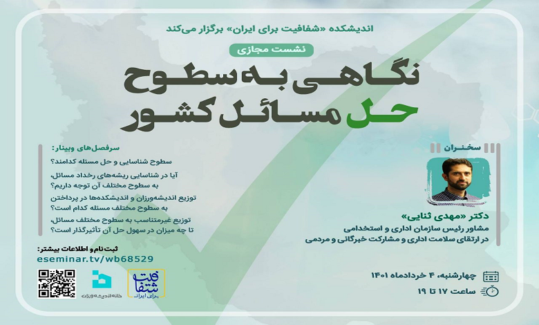 نگاهی به سطوح حل مسائل کشور