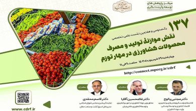 نشست «نقش موازنه تولید و مصرف محصولات کشاورزی در مهار تورم»