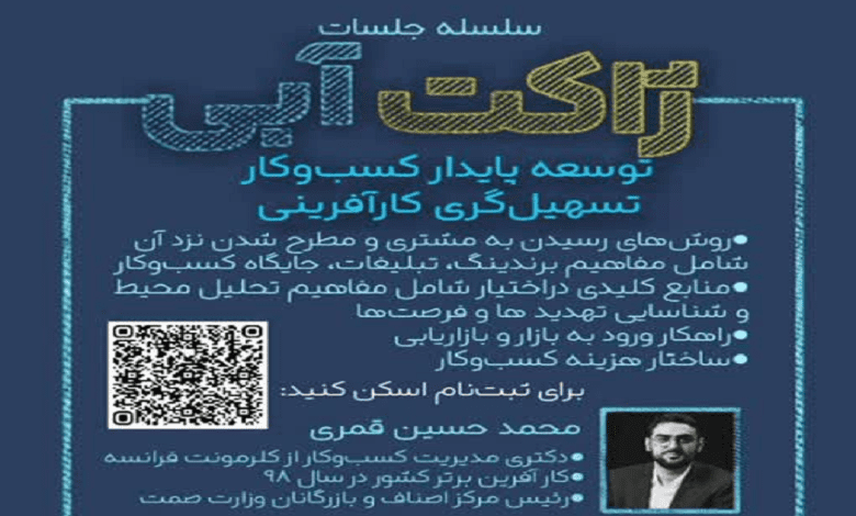 دوره ی آموزشی توسعه پایدار کسب و کار و تسهیلگری کارآفرینی