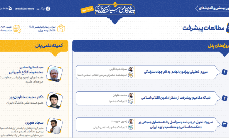 پنل مطالعات پیشرفت - محور بینشی و اندیشه ای دومین جایزه ملی سیاستگذاری