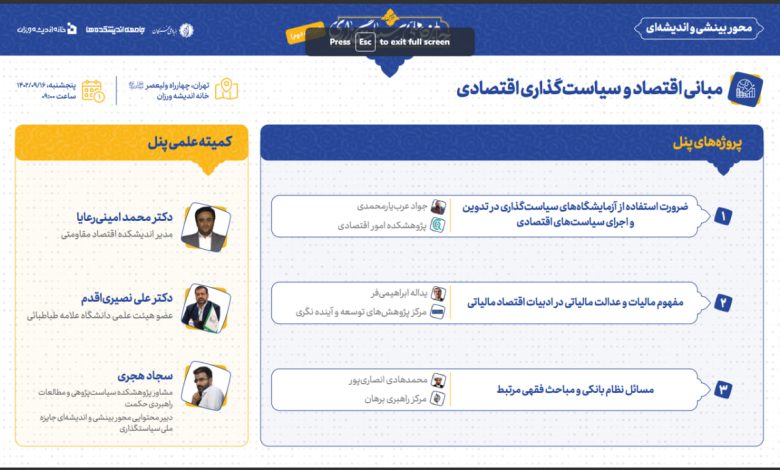 پنل مبانی اقتصاد و سیاستگذاری اقتصادی