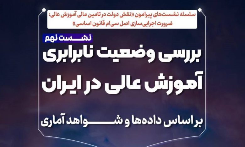 بررسی وضعیت نابرابری آموزش عالی در ایران