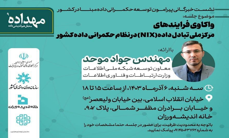 واکاوی فرآیندهای مرکز ملی تبادل داده (NIX) در نظام حکمرانی داده کشور
