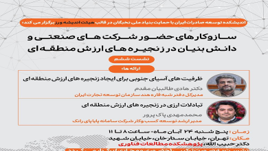نشست «سازوکارهای حضور شرکت های صنعتی و دانش بنیان در زنجیره های ارزش منطقه ای»