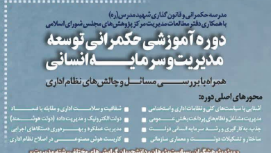 دوره آموزشی حکمرانی توسعه مدیریت و سرمایه انسانی