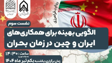 الگویی بهینه برای همکاریهای ایران و چین در زمان بحران