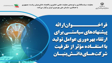 فراخوان ارائه پیشنهادهای سیاستی