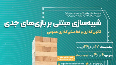 دوره آموزشی «شبیهسازی مبتنی بر بازیهای جدی: قانونگذاری و خطمشیگذاری عمومی»