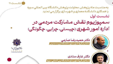 سمپوزیوم نقش مشارکت مردمی در اداره امور شهری