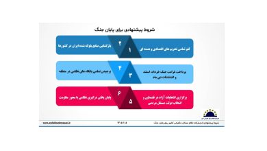 اینفوگرافی شروط پیشنهادی برای پایان جنگ - اندیشکده نظام مسائل حکمرانی کشور