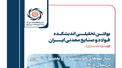 دومین شماره بولتن تحلیلی اندیشکده فولاد و صنایع معدنی ایران منتشر شد