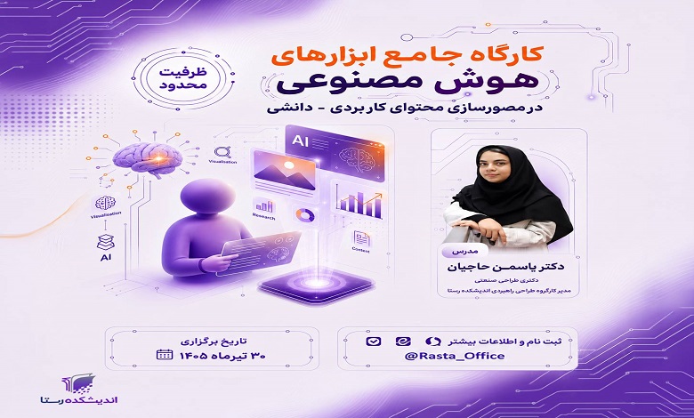 کارگاه جامع ابزارهای هوش مصنوعی در مصورسازی محتوای کاربردی ـ دانشی