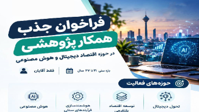فراخوان جذب همکار پژوهشی آقا در حوزه اقتصاد دیجیتال و هوش مصنوعی