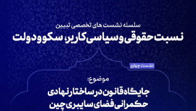 جایگاه قانون در ساختار نهادی حکمرانی فضای سایبری چین